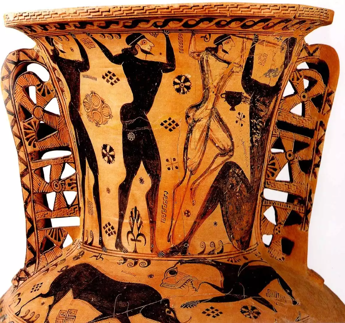 Δοχεία λαδιού - Αρχαίο ελληνικό σκεύος για φύλαξη λαδιού, γεωμετρικής περιόδου, 650 π.Χ.