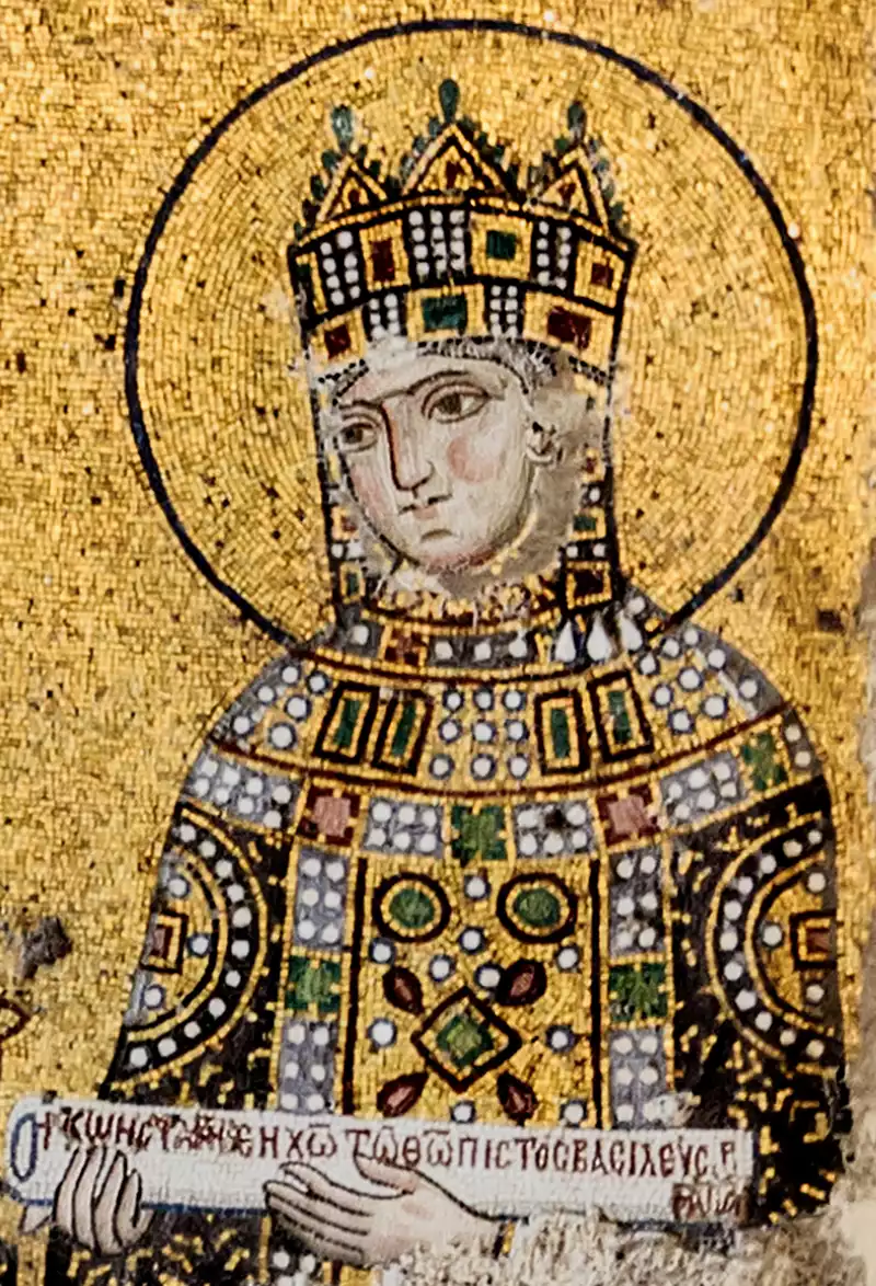 Ζωή πορφυρογέννητη: Κοντινή ματιά στο μωσαϊκό της Βυζαντινής αυτοκράτειρας Ζωής, Αγία Σοφία.