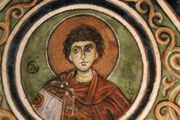 Saint George: A Byzantine Fresco At The Monastery Of Hosios Loukas 19 Unique Fresco Of Saint George In The Crypt Of The Monastery Of Hosios Loukas (11Th Century).