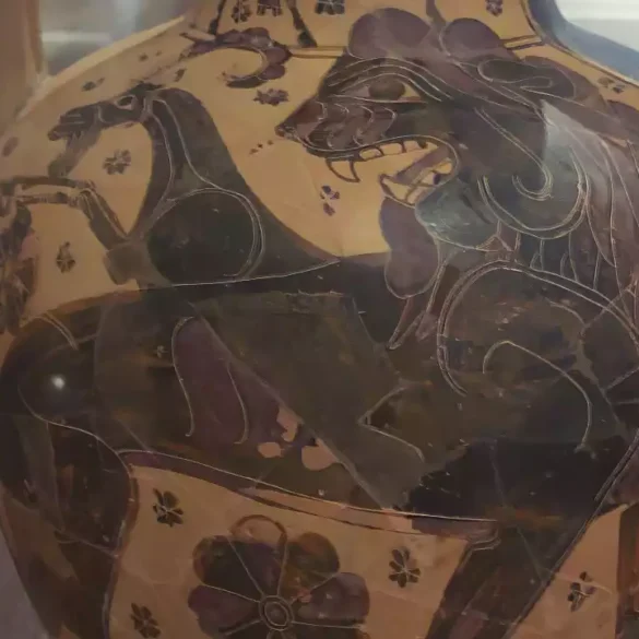 키마이라, 그리스 신화의 불타는 숨을 가진 무서운 괴물. 이야기와 상징.