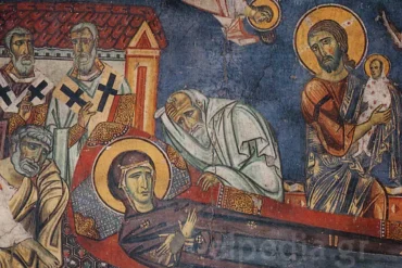 Η Κοίμηση Της Θεοτόκου Στην Παναγία Μαυριώτισσα Καστοριάς: Μια Βυζαντινή Απεικόνιση 20 Η Κοίμηση Της Θεοτόκου Στην Παναγία Μαυριώτισσα Καστοριάς (13Ος Αι.). Ανάλυση Της Βυζαντινής Τοιχογραφίας.