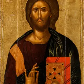 Christ Pantokrator By Angelos Akotantos In Traditional Blessing Pose.