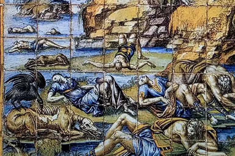 Ceramic Composition Of The Deluge By Masséot Abaquesne 18 Abaquesne'S Ceramic Masterpiece With Biblical Themes In The Renaissance