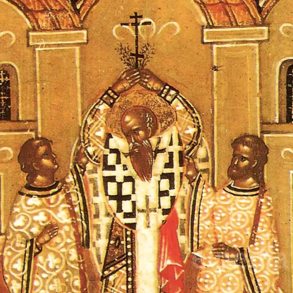 ノヴゴロド派による十字架の昇華の絵画、15世紀の歴史と芸術。