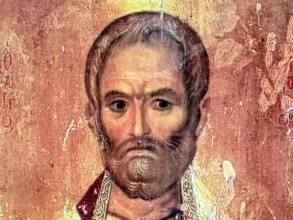 Immagine Di San Nicola Dell'Xi Secolo Dal Sinai: Capolavoro Bizantino