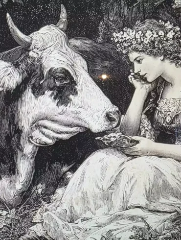 Η Ιέρεια Ιώ Τη Στιγμή Της Μεταμόρφωσής Της Σε Αγελάδα, Μια Σκηνή Από Την Ελληνική Μυθολογία.