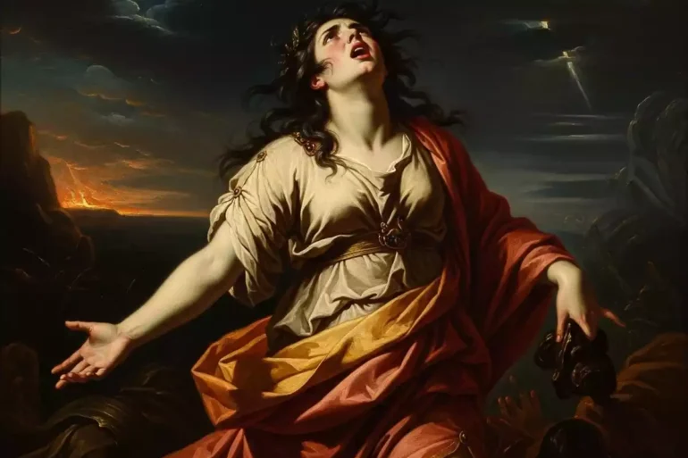 Η Κασσάνδρα, Η Προφήτισσα Της Τροίας, Σε Μια Δραματική Απεικόνιση Της Ελληνικής Μυθολογίας.