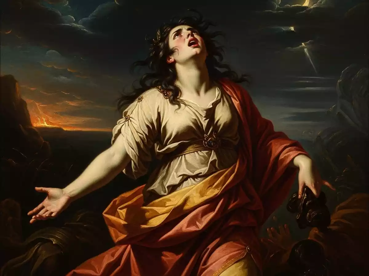 Η Κασσάνδρα, Η Προφήτισσα Της Τροίας, Σε Μια Δραματική Απεικόνιση Της Ελληνικής Μυθολογίας.