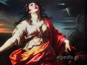 特洛伊公主卡珊德拉及其关于城邦陷落的预言的戏剧性描绘。