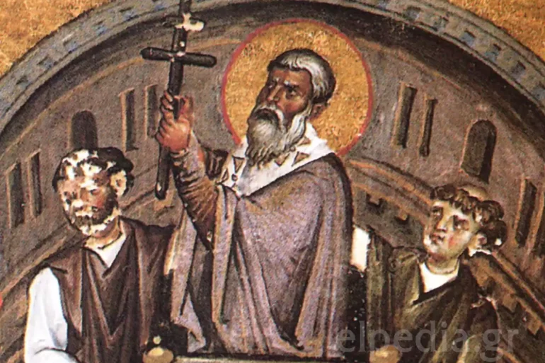 The Miniature Of The Elevation Of The Cross In The Menologion Of Basil Ii.