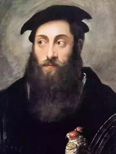 Το Πρόσωπο Και Το Μελαγχολικό Βλέμμα Του Άνδρα Στον Πίνακα Του Niccolo Dell Abbate