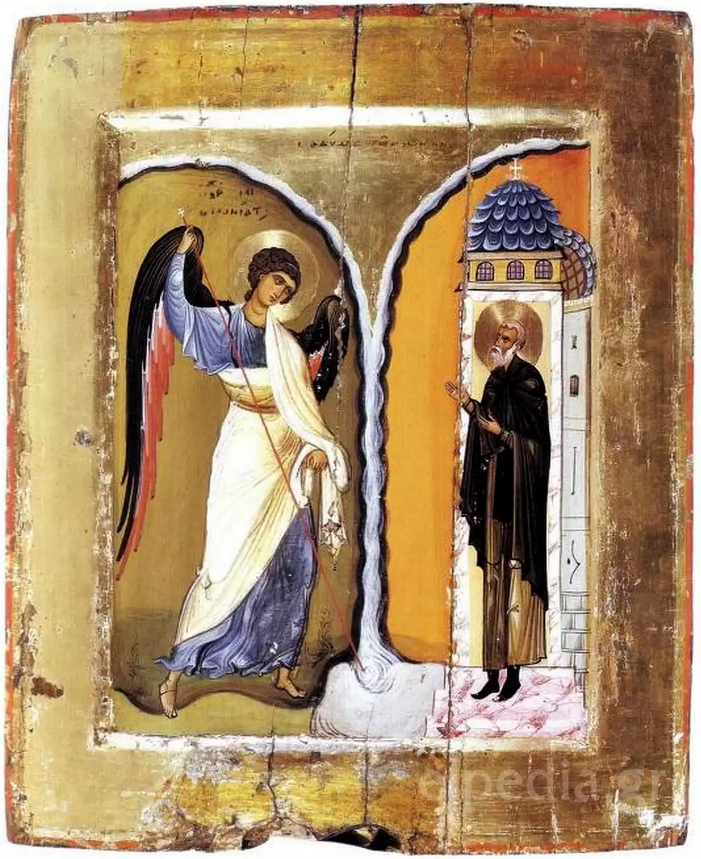 시나이에서 온 미카엘 대천사의 '호나이의 기적' 비잔틴 아이콘.