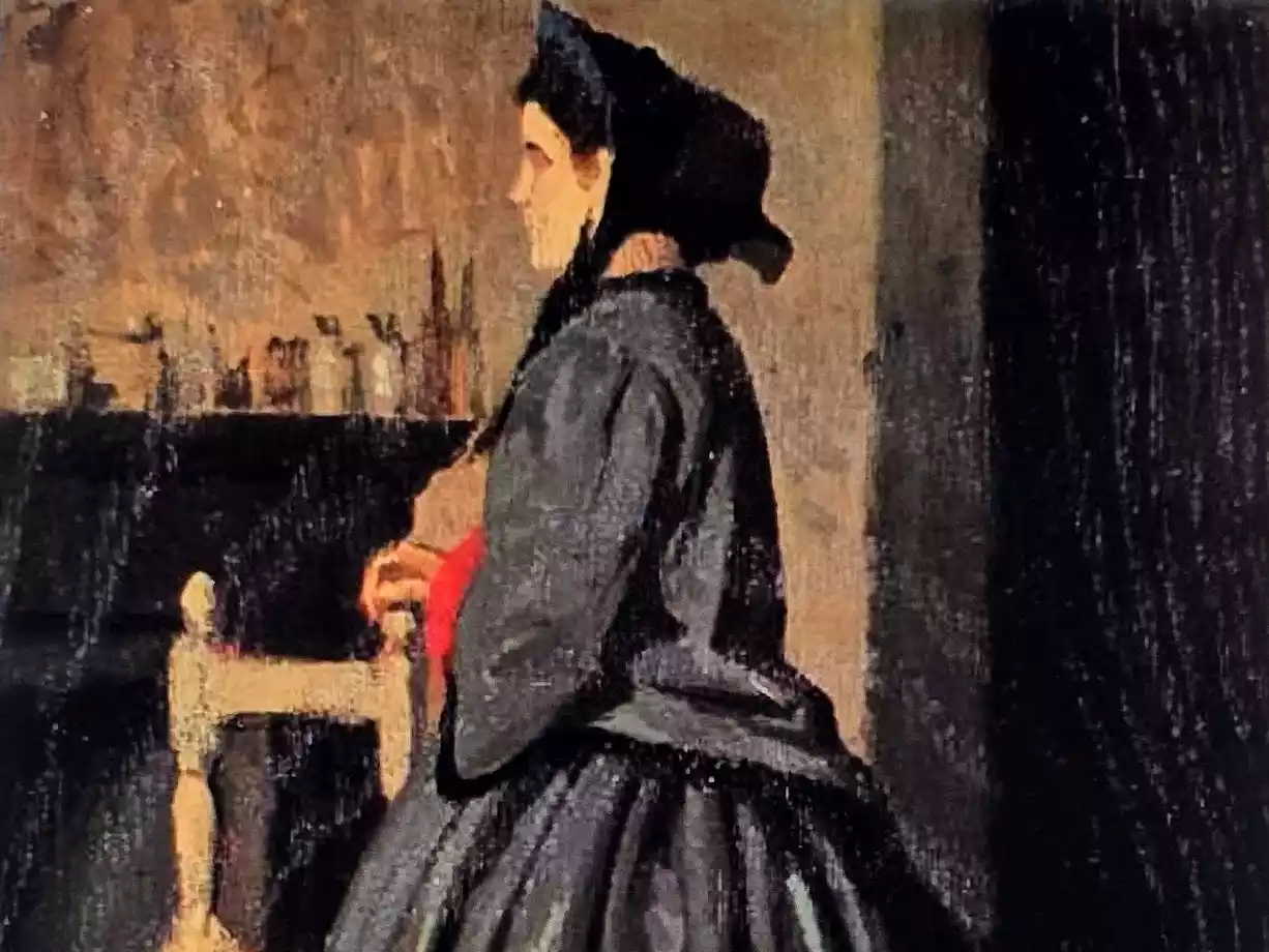 「女性の肖像」(1865-66) イタリアの画家ジュゼッペ・アッバーティによる