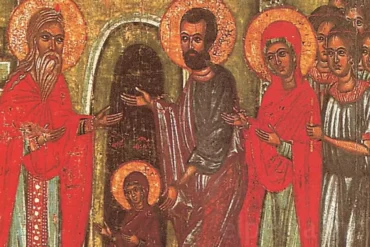 Detail Featuring The Parents Joachim And Anna In The Image Of The Entrance Of The Theotokos, 14Th Century.
