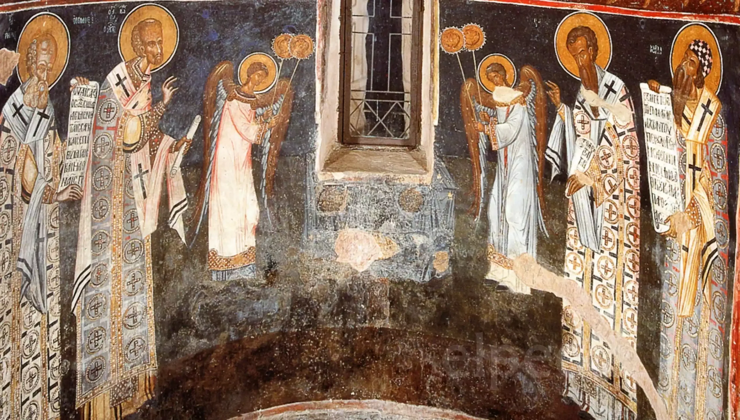 La Comunione Degli Apostoli In Un Affresco Del Monastero Dei Filantropini, Con Enfasi Sul Movimento Dei Discepoli.
