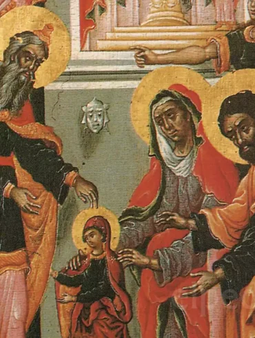Central Scene Of The Icon With The Handing Over Of Mary To The High Priest Zacharias.