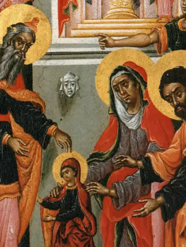 Presentation Of The Virgin Mary Detail With Mary, Zechariah, Joachim And Anna