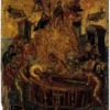 Dormizione Della Theotokos Di El Greco, Icona Portatile Con Fondo Dorato E Apostoli