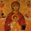 Lady Of The Angels: The Virgin Of Ritzos 6 The Lady Of The Angels, Enthroned Virgin With Christ, Icon In Saint Anthony Of Corfu