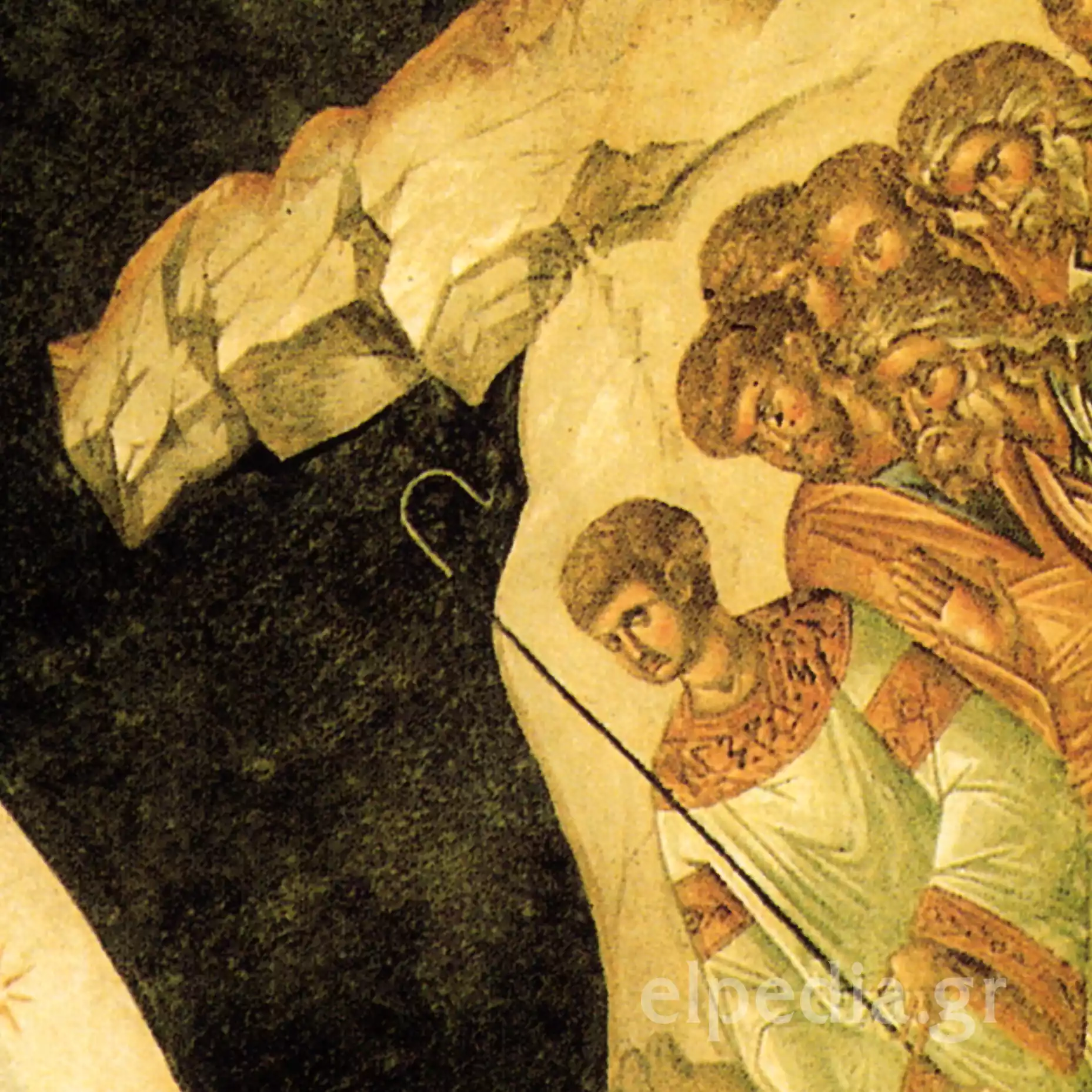 The Descent Into Hades: Monumental Wall Painting Of The Chora 7 Forefathers And Angels In A Detail Of The Work Descent Into Hades, Wall Painting Of The 14Th Century.