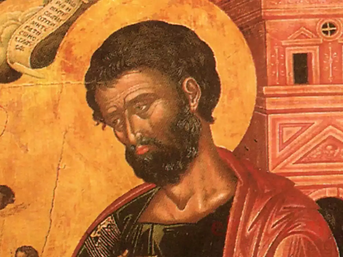 Albero Di Iesse Di Emmanuele Tzane 9 Il Volto Di San Gioacchino Nell'Albero Di Iesse Con Barba Folta E Mantello Rosso