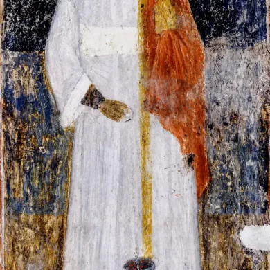 Affresco Bizantino Di Santo Stefano Nel Monastero Di Valsamonero, Creta, Xv Secolo