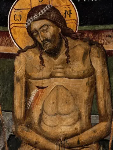 Akra Tapeinosis By Georgios Moschos With Crossed Hands And The Wound In Christ’s Side