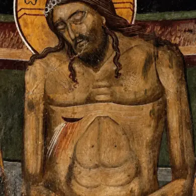 Akra Tapeinosis By Georgios Moschos With Crossed Hands And The Wound In Christ’s Side