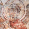 L'Arcangelo Di Drosiani In Affresco Bizantino, Con Ali E Chitone Rosso.
