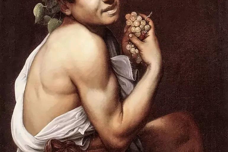 El Baco Enfermo De Caravaggio Sostiene Uvas Con Piel Pálida