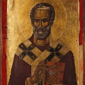 Byzantine Icon Of Saint Nicholas At Hilandar With Gospel Book And Gold Ground