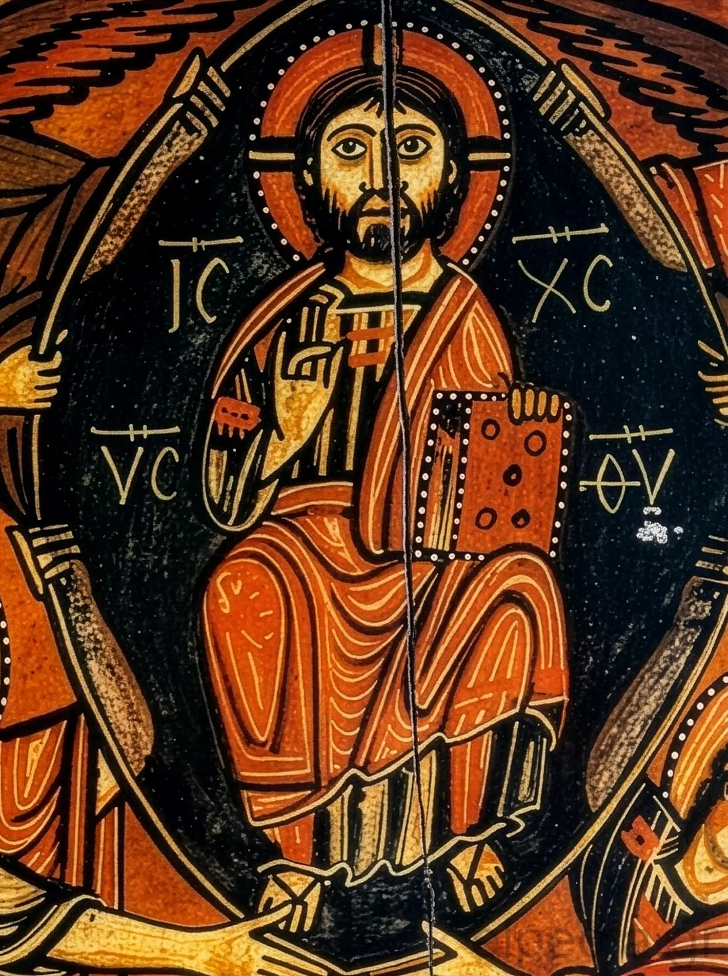 The Icon Of The Ascension: A Byzantine Work From Sinai 9 Christ In Glory, Detail Of The Byzantine Icon Of The Ascension From Sinai