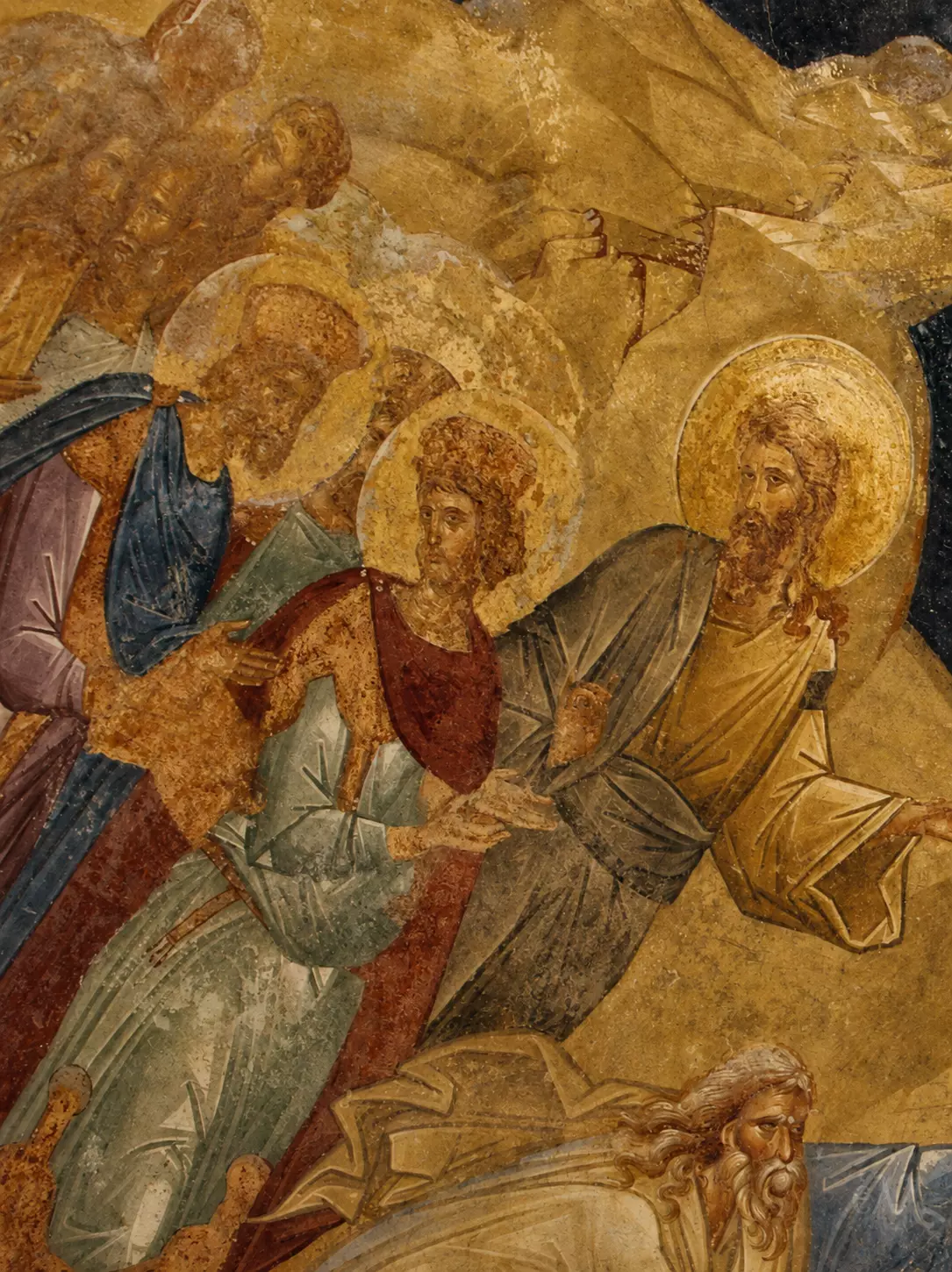 Prophets And Adam In A Detail Crop Of The Descent Into Hades Fresco At Chora.