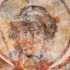 Drosiani Archangel Fresco Face With Large Eyes And Worn Byzantine Pigments