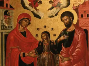 The Tree Of Jesse By Emmanuel Tzanes, With Mary Between Saint Anne And Joachim