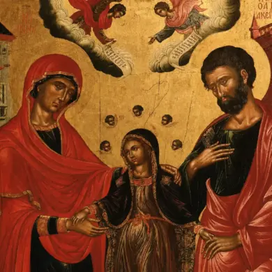 The Tree Of Jesse By Emmanuel Tzanes, With Mary Between Saint Anne And Joachim