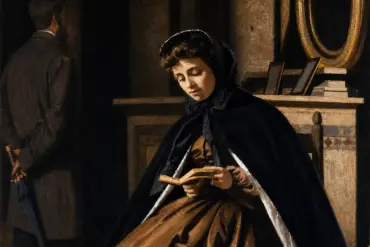 Oration (The Prayer) Detail Showing Teresa Fabbrini Reading An Open Prayer Book