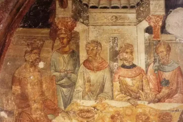Fresco Of Herod'S Symposium, Byzantine Art, Holy Apostles Of Thessaloniki