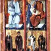 Holy Mandylion Byzantine Icon With King Abgar And Saints At Mount Sinai