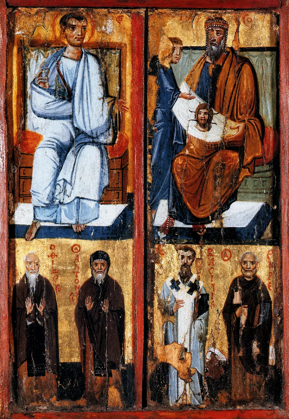 The Byzantine Icon Of The Holy Mandylion With Thaddaeus And Augarus At The Monastery Of Sinai