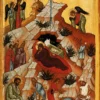 Icon Of The Nativity Of Christ, School Of Novgorod, Fifteenth Century, Tretyakov Gallery