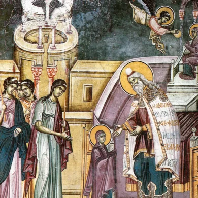 L'Ingresso Della Theotokos Nel Tempio, Affresco Paleologo Nel Monastero Di Studenica