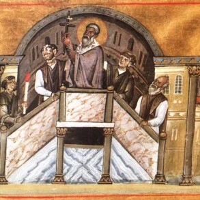 Innalzamento Della Preziosa Croce In Una Miniatura Bizantina Del Menologio Di Basilio Ii, Foglio 35