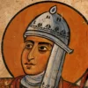 Joshua Son Of Nun At Hosios Loukas: A Byzantine Fresco 7 Detail Of The Face In The Fresco Of Joshua Son Of Nun, Hosios Loukas