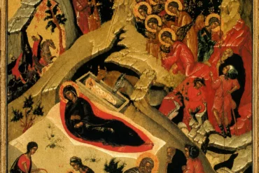 Icon Of The Nativity Of The Lord, 16Th-Century Byzantine Art, Cretan School
