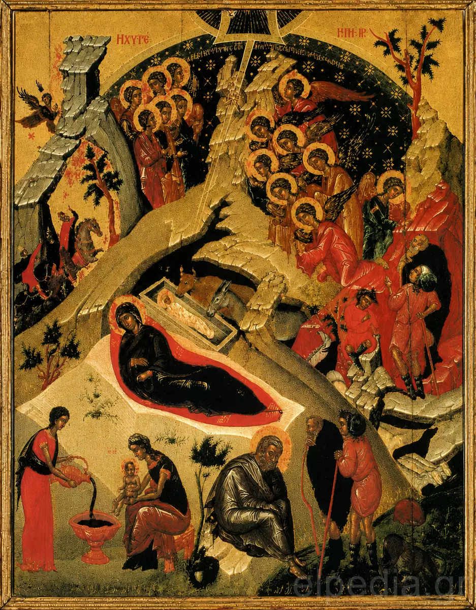 The Nativity Of The Lord: A 16Th-Century Byzantine Art Icon 8 Icon Of The Nativity Of The Lord, 16Th-Century Byzantine Art, Cretan School