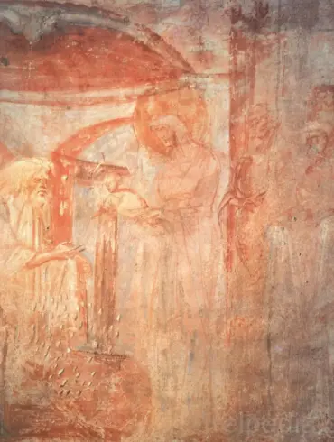 Presentation Of Christ At Castelseprio With The Virgin, Child And Simeon In Fresco