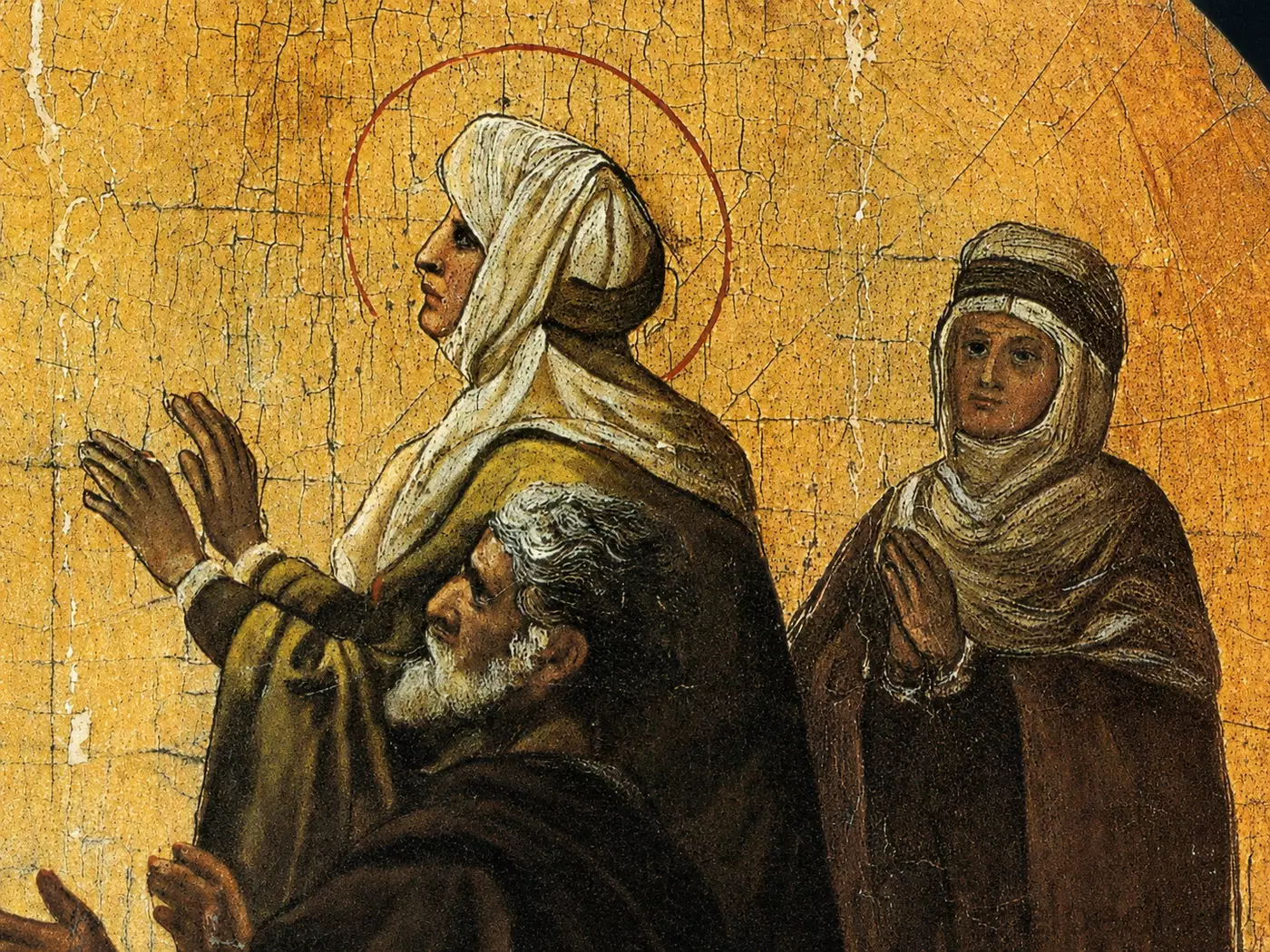 Presentation Of The Virgin Icon Detail With Anna And Joachim In Prayerpresentation Of The Virgin Icon Detail With Anna And Joachim In Prayer