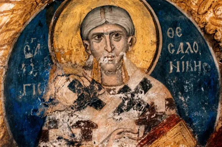 Saint George Of Thessalonica In Vatopedi 11 Saint George Of Thessalonica In A Byzantine Fresco Of The Monastery Of Vatopedi, 1312