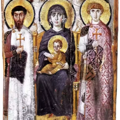 The Encaustic Icon Of The Theotokos Brephokratousa At The Monastery Of Sinai, Sixth Century